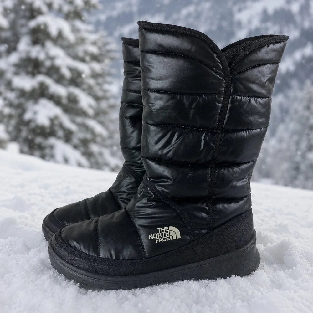 The North Face Nuptse Purna II Winter Boots Women 8 Black Waterproof Insulated